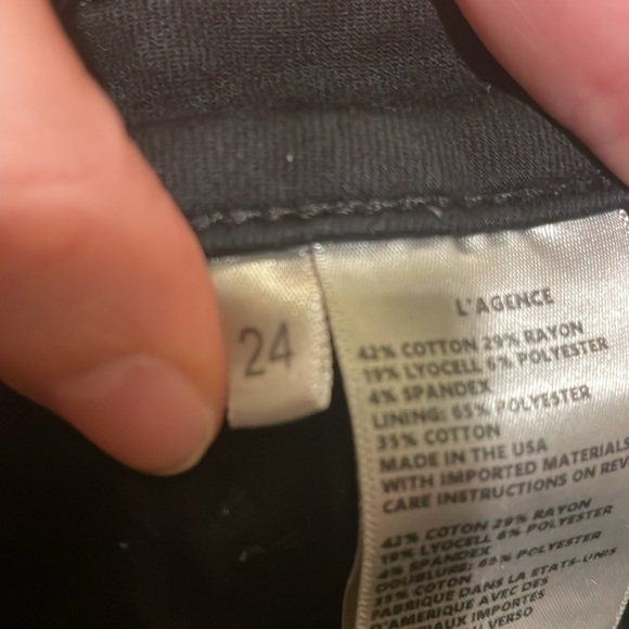 Womens L’AGENCE Katrina Skinny Ultra High Rose Noir Jeans - Picture 7 of 11